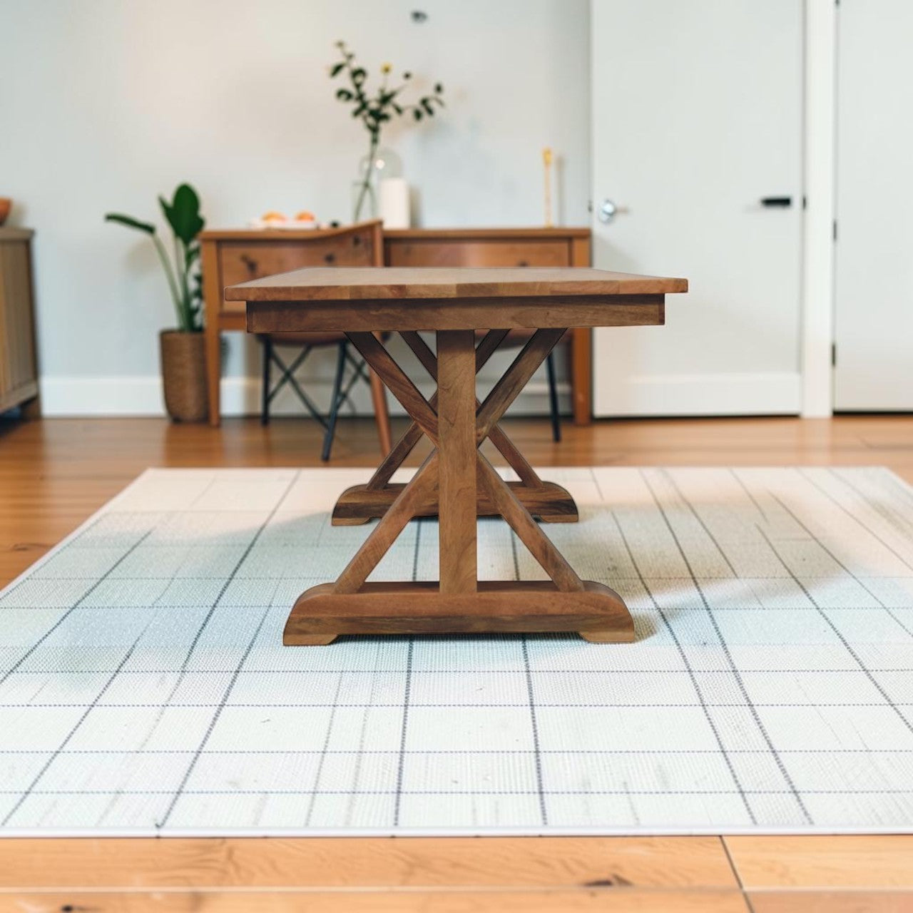 Custom Rustic X-Base Dining Table