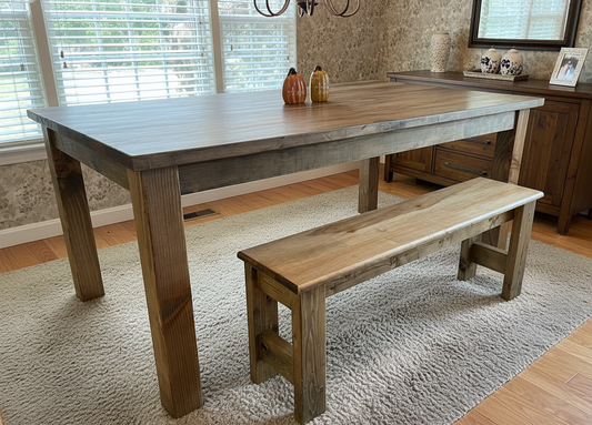 Custom Handcrafted - Maple Harvest Farm Table