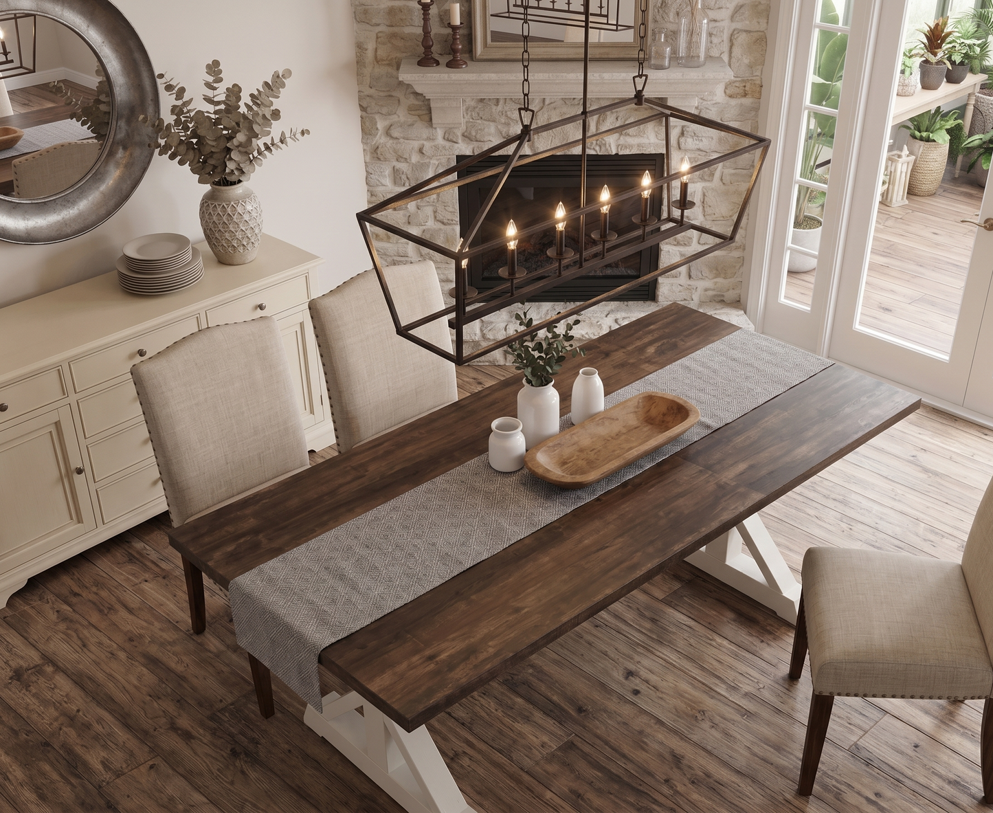 Custom Handcrafted - Maple Manor Trestle Table