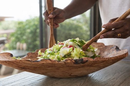 Exotic Olivewood Salad or Fruit Bowl