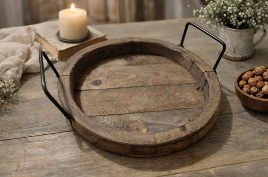Rustic Wood Serving Tray