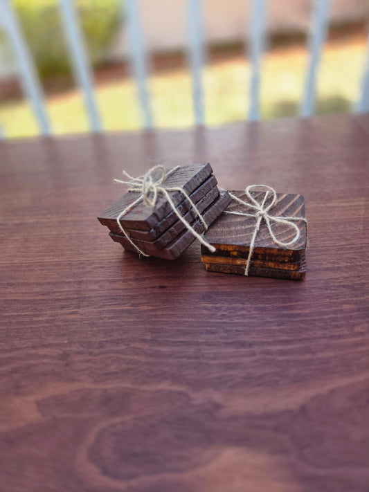 Handmade Rustic Coasters Set