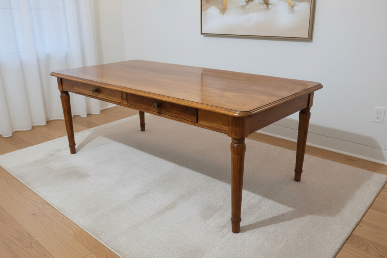 French Louis Philippe Mid 19th Century Walnut Table
