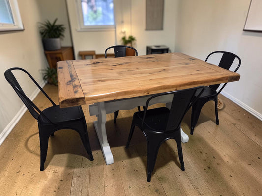 Rustic Trestle Farmhouse Table Set