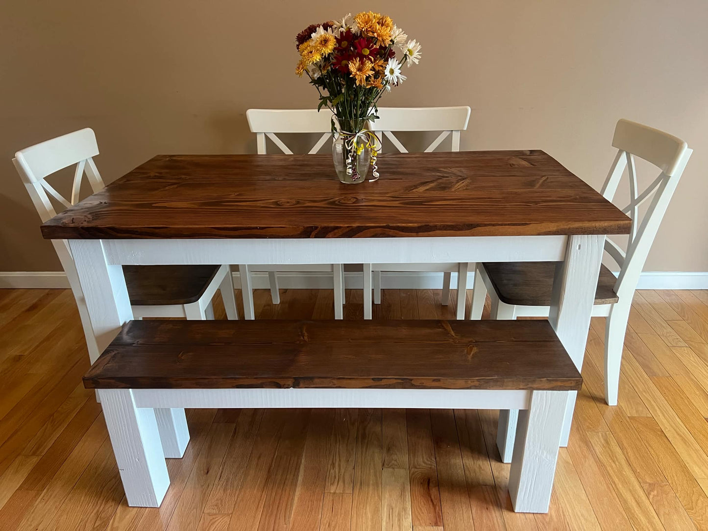 6pc Matching Farmhouse Table Set