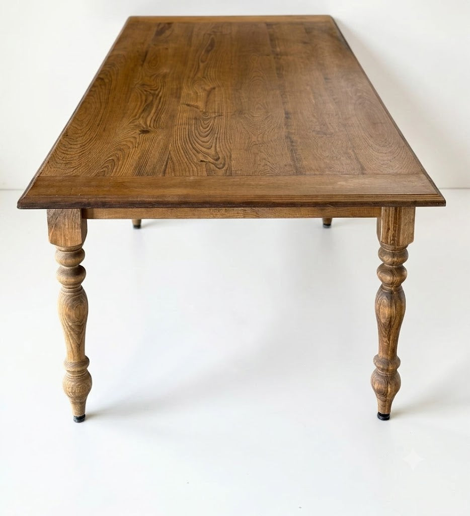 Custom Handcrafted - Aged French Country Farm Table