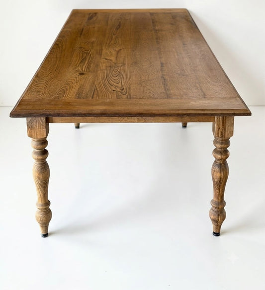 Custom Handcrafted - Aged French Country Farm Table