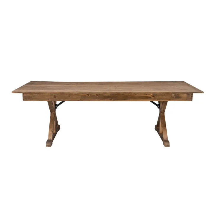 Solid Wood Trestle Table - 3 Day Rental
