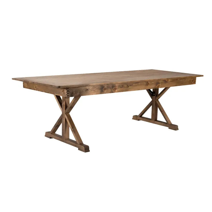 Solid Wood Trestle Table - 3 Day Rental