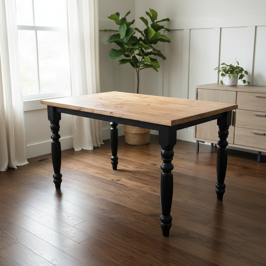 Custom Handcrafted - Country Pine Harvest Table