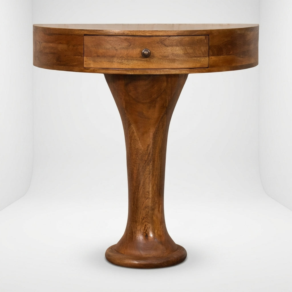Preowned - Half Moon Sculpted Accent Table