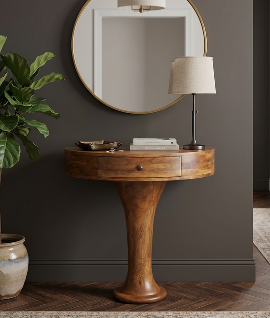 Preowned - Half Moon Sculpted Accent Table