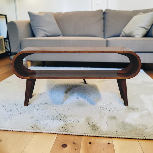 Sculpted Open Style Artisan Coffee Table