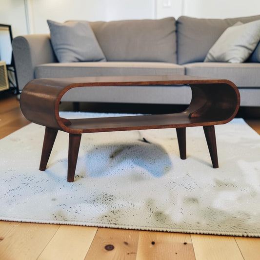 Sculpted Open Style Artisan Coffee Table
