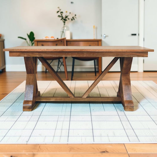 Custom Rustic X-Base Dining Table