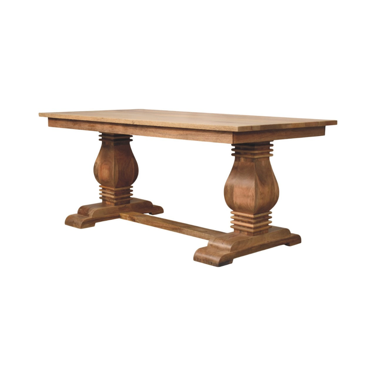 Custom Handcrafted - Heritage Double Pedestal Trestle Dining Table