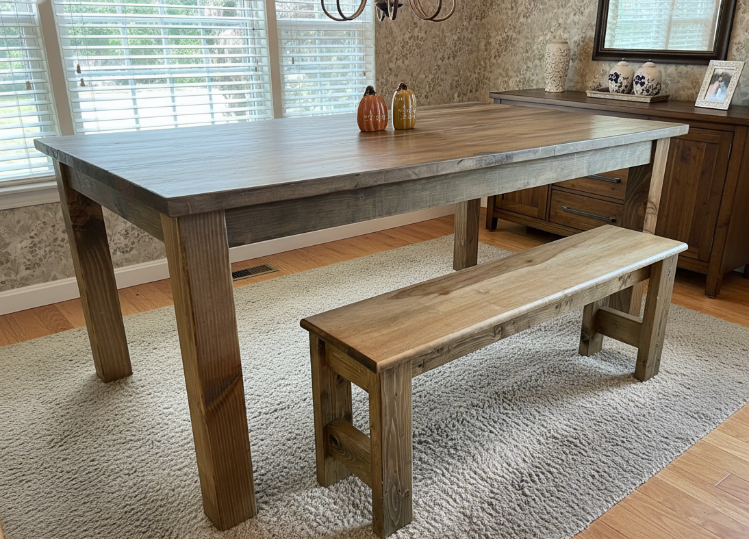 Custom Handcrafted - Maple Harvest Farm Table