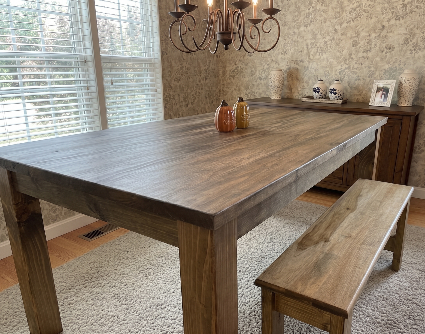 Custom Handcrafted - Maple Harvest Farm Table