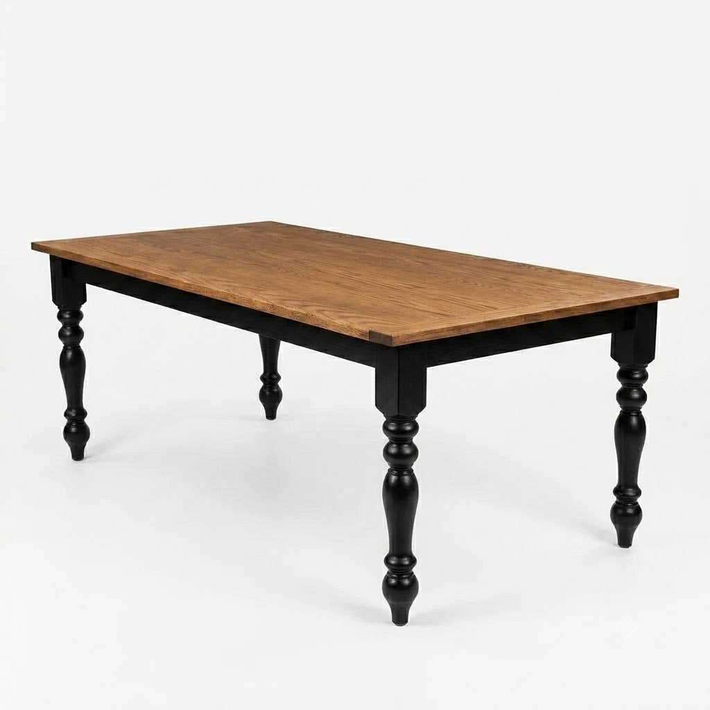 handcrafted oak dining table