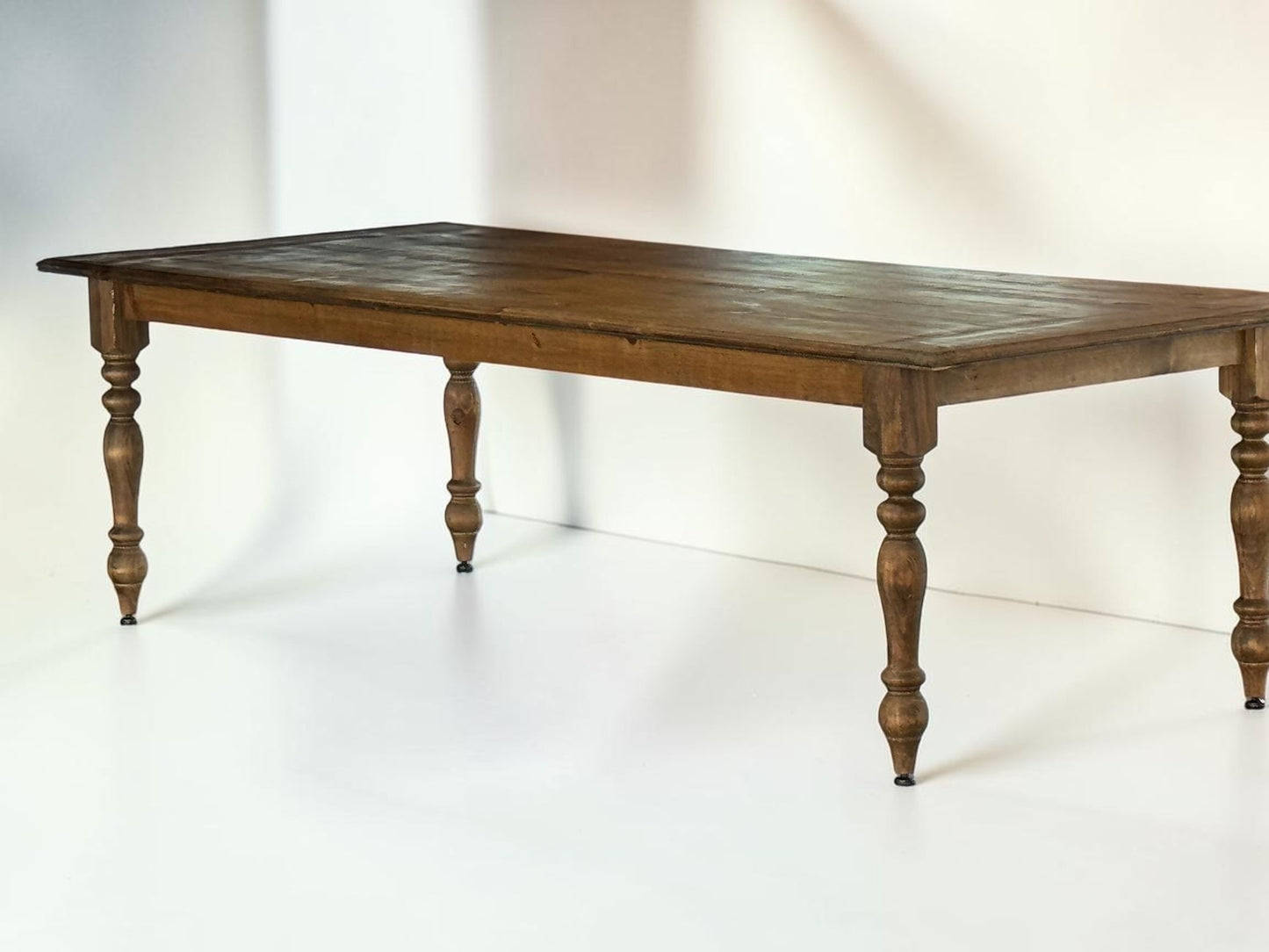 Custom Handcrafted - Aged French Country Farm Table