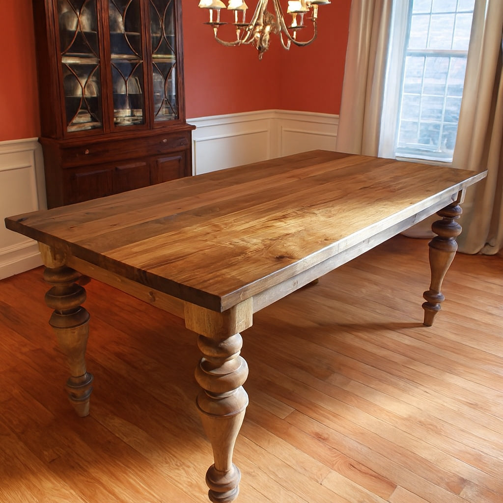Custom Handcrafted - French Country Maple Dining Table