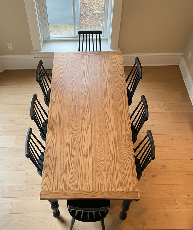 Custom Handcrafted - Oak Tavern Farm Table